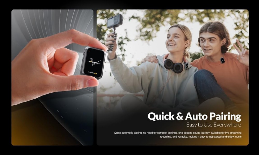 WM12 Single Mini Wireless Microphone System, Includes: 1 Transmitters + 1 Rec...