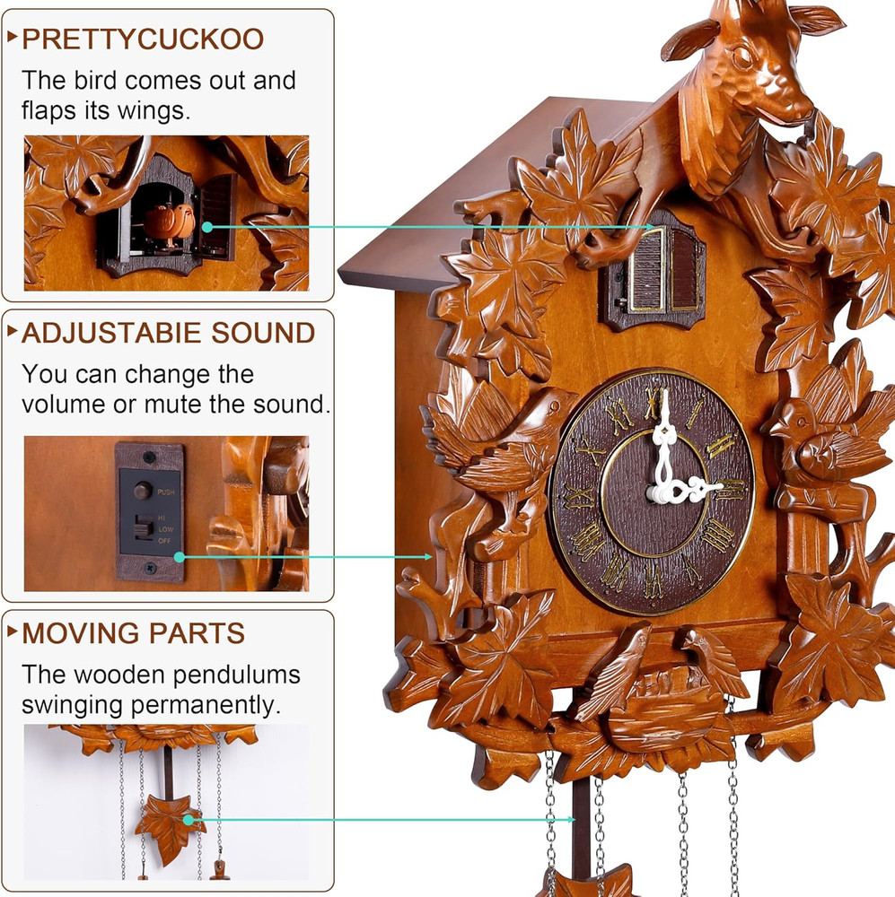 Large Handcrafted Wood Cuckoo Clock MX015-2