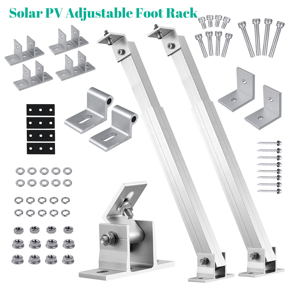 1-4Pair Solar Panel Mounting Brackets Adjustable Angle Panel Tilt Mount Bracket
