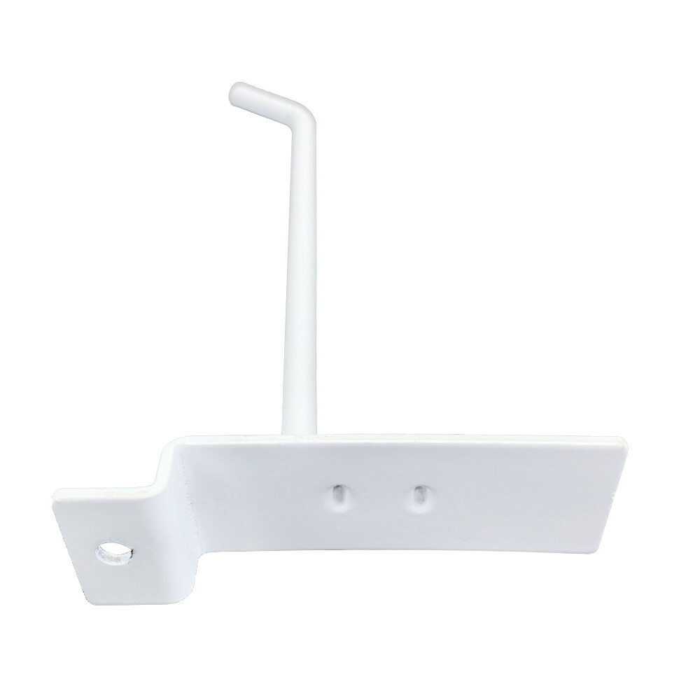 6" Slatwall Hooks, White, Hanger Display,Display Panel Hooks Wire Metal 2Pc Set