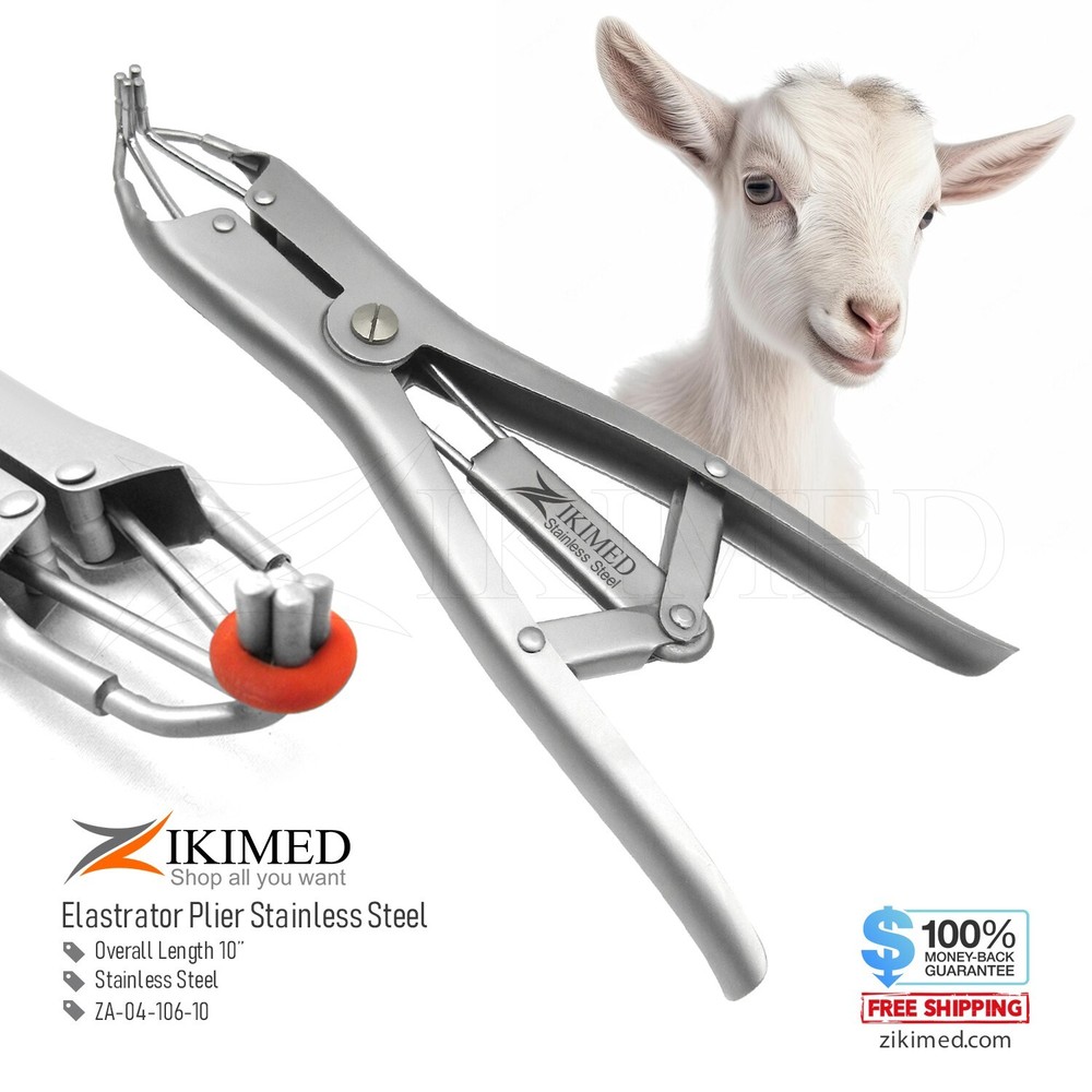 Elastrator Castration Tail Docker Stainless Steel 10" Long Pliers Only