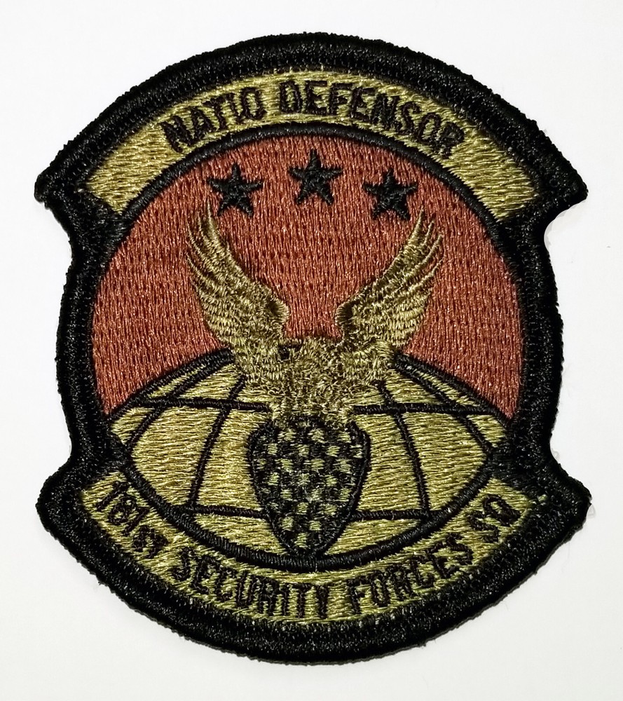 Air Force 181st Security Forces Squadron Subdued Hook Back Patch