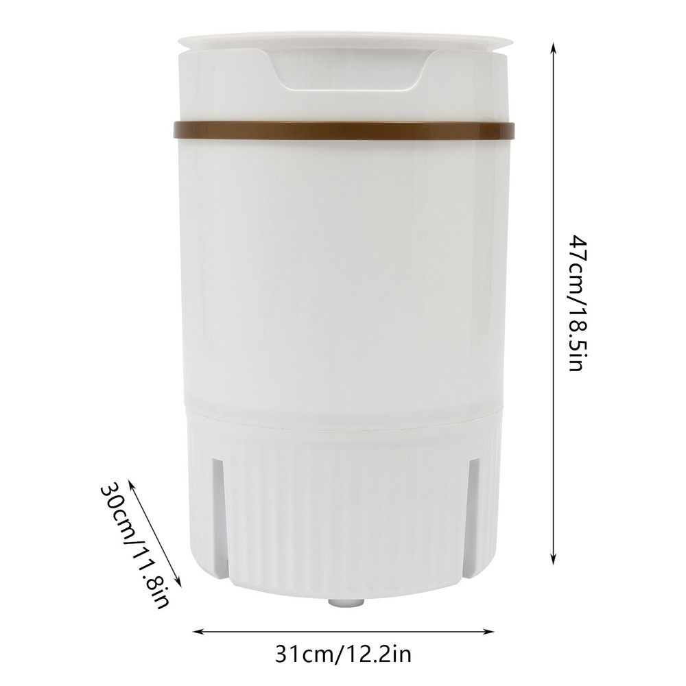 Portable Mini Washing Machine Washer with Drainage Basket Multi-Functional White