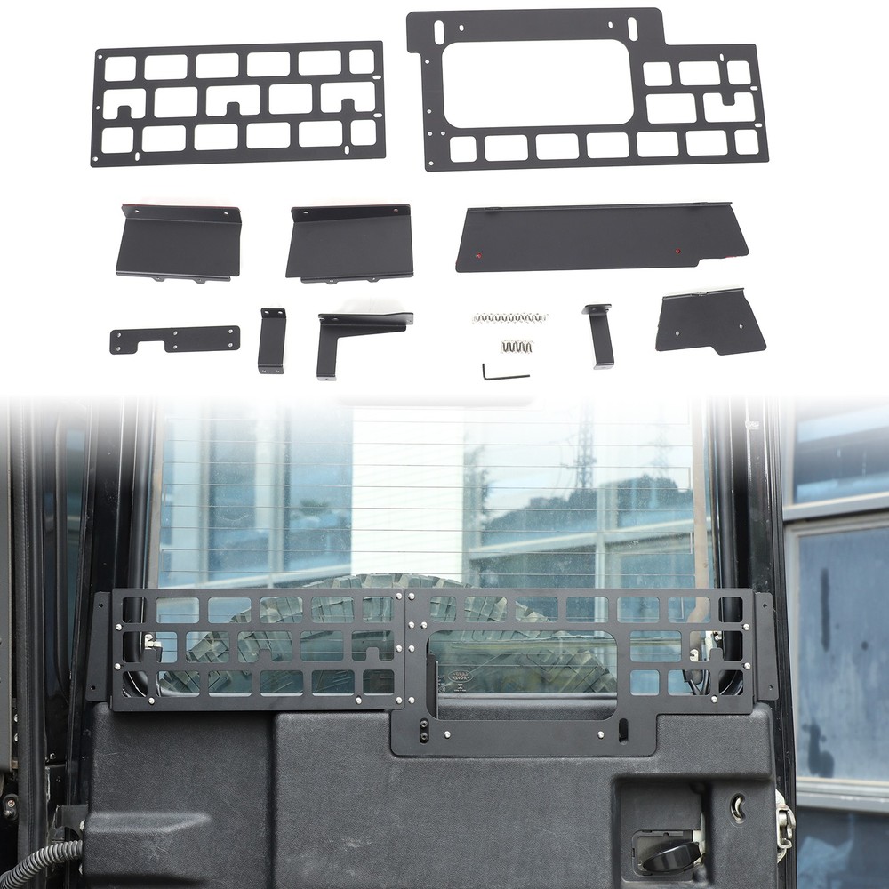 Tailgate Window Storage Fence Molle Panel Rack For Land Rover Defender 2004-2018