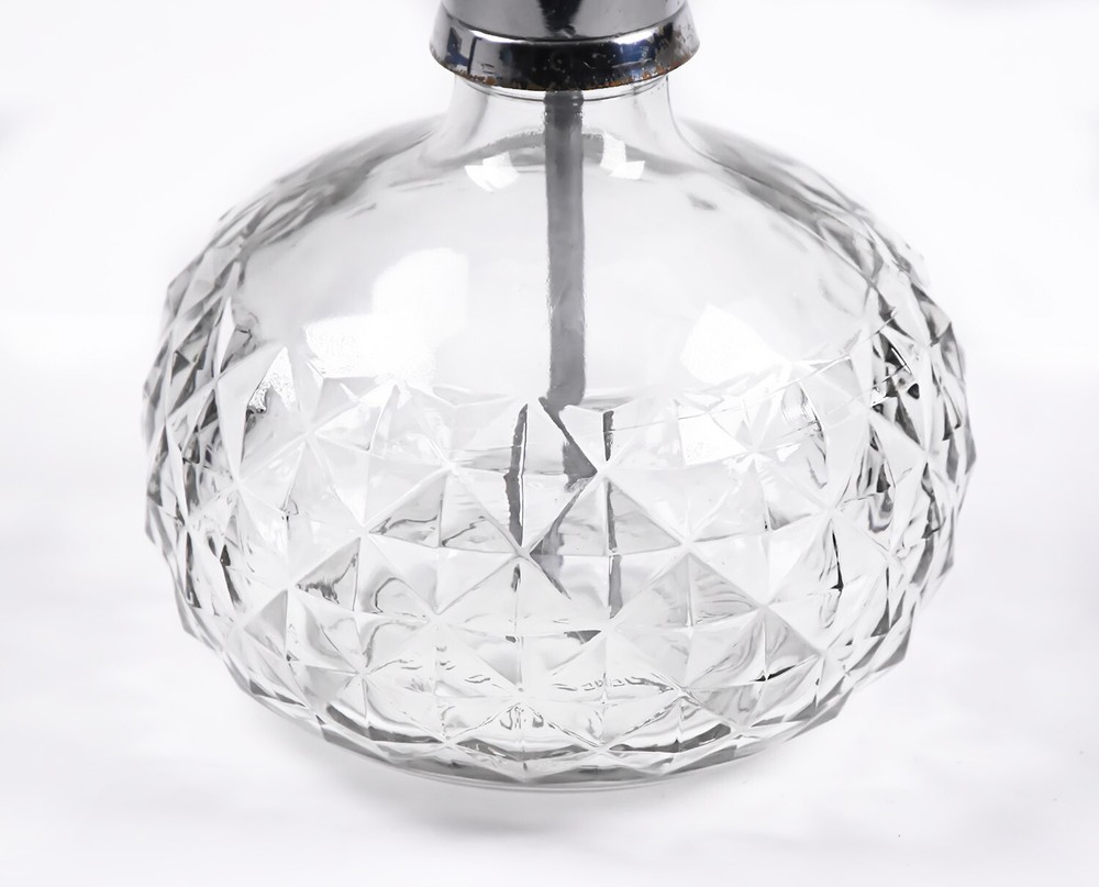 Retro Vintage Liquor Dispenser Chrome & Glass Red Resin - SLV373