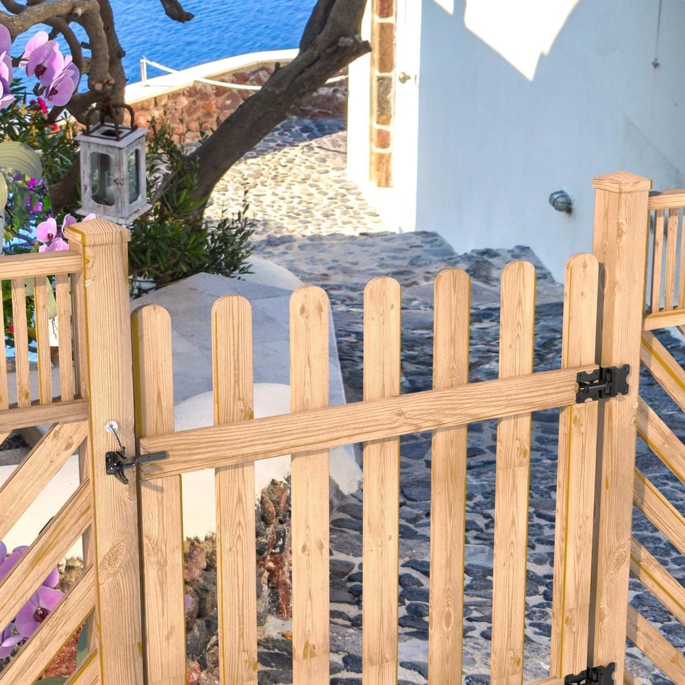 Black Gate Latch Set with Spring Cable Pull – Secure & Durable 4-Pack