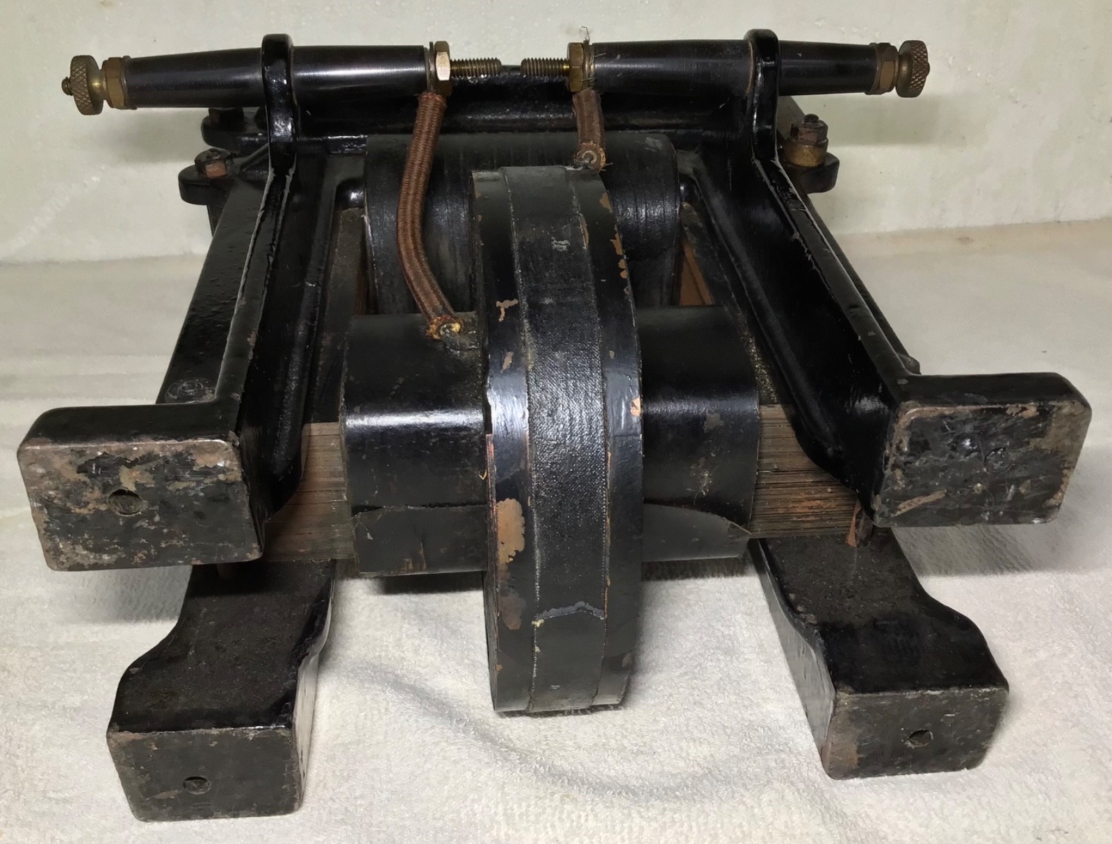 RARE 62 LB antique 1910's THORDARSON type T-2 old Spark-Gap WIRELESS TRANSFORMER