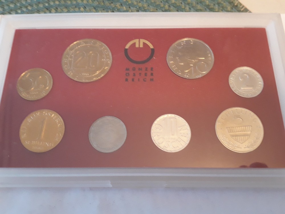 RARE !!! AUSTRIA COIN SET 1992 BRILLIANT UNCIRCULATED