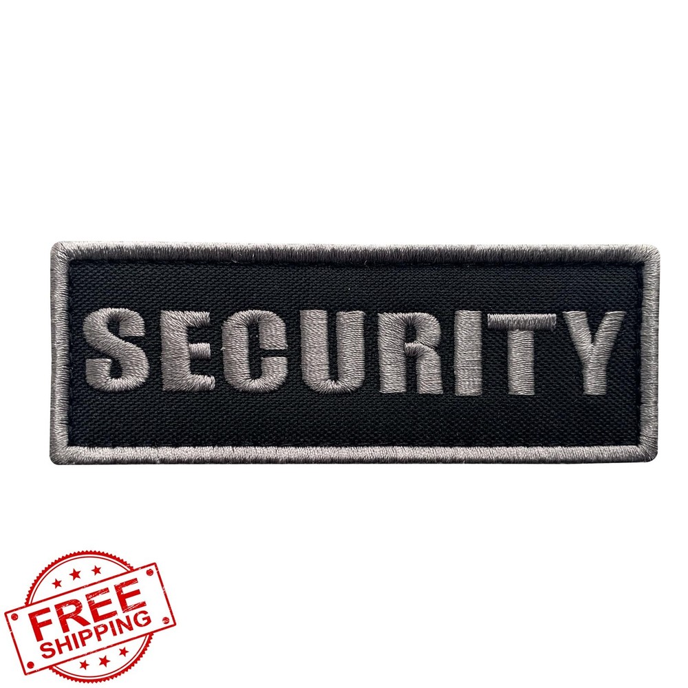 uuKen Security Patch Gray 4x1.4" Embroidery Hook Fastener