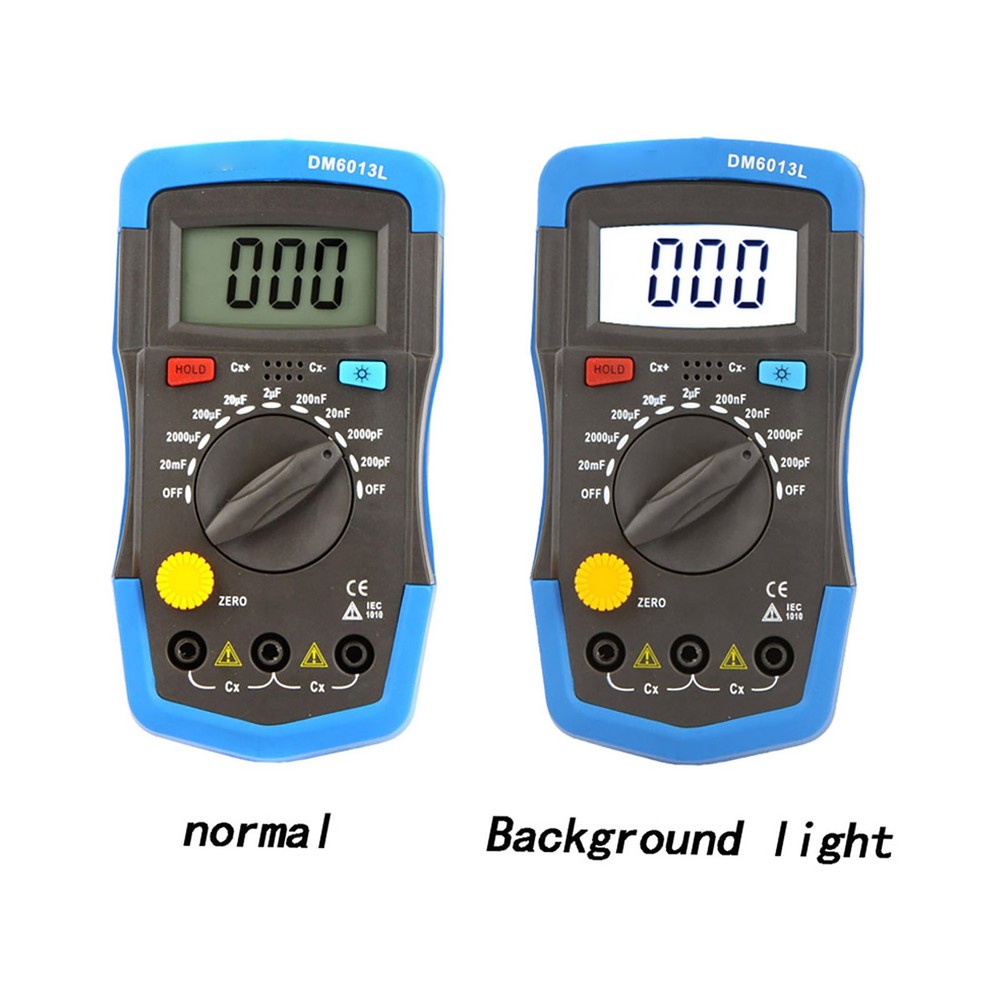 DM6013L Handheld Digital Capacitance Meter Capacitor W/ LCD Backlight P0G4