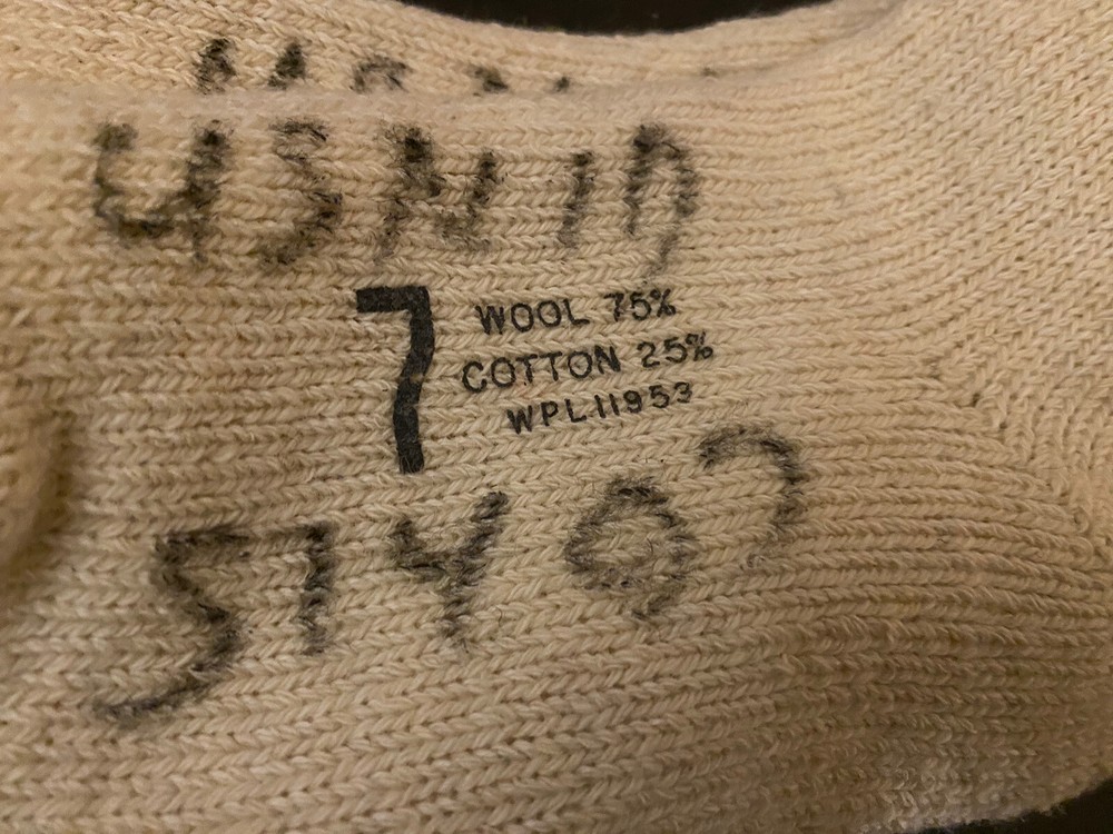Us Military Army Wool Socks White (Size 7)