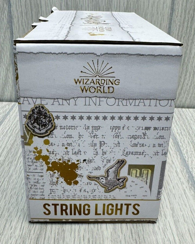 Harry Potter String Lights 10 Lights 20 Stickers Wizardly World - NEW