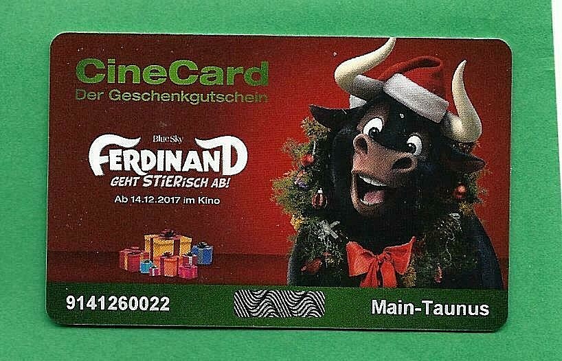 Ferdinand   German Cinema Gift Card No  Value