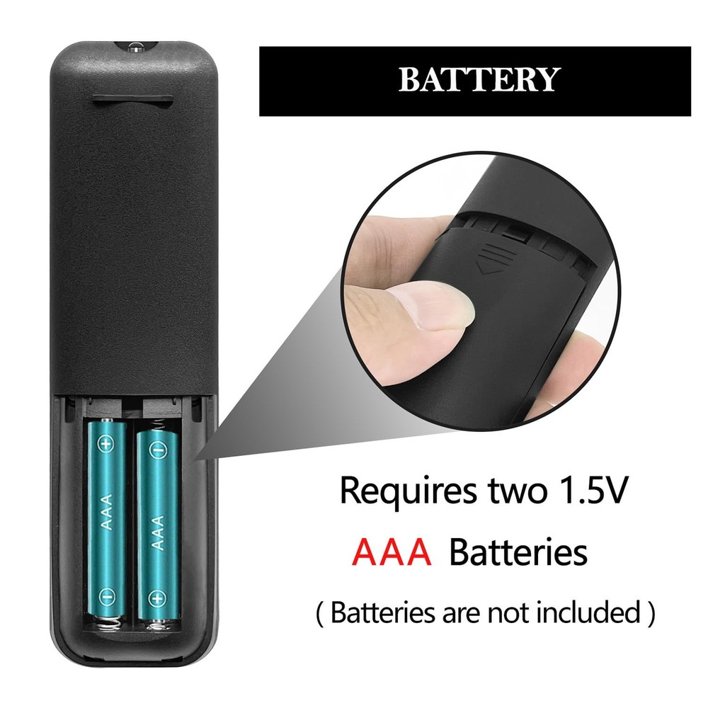 HODSEUKIN Replacement Remote for Mini Projector,Compatible with ELEPHAS Black