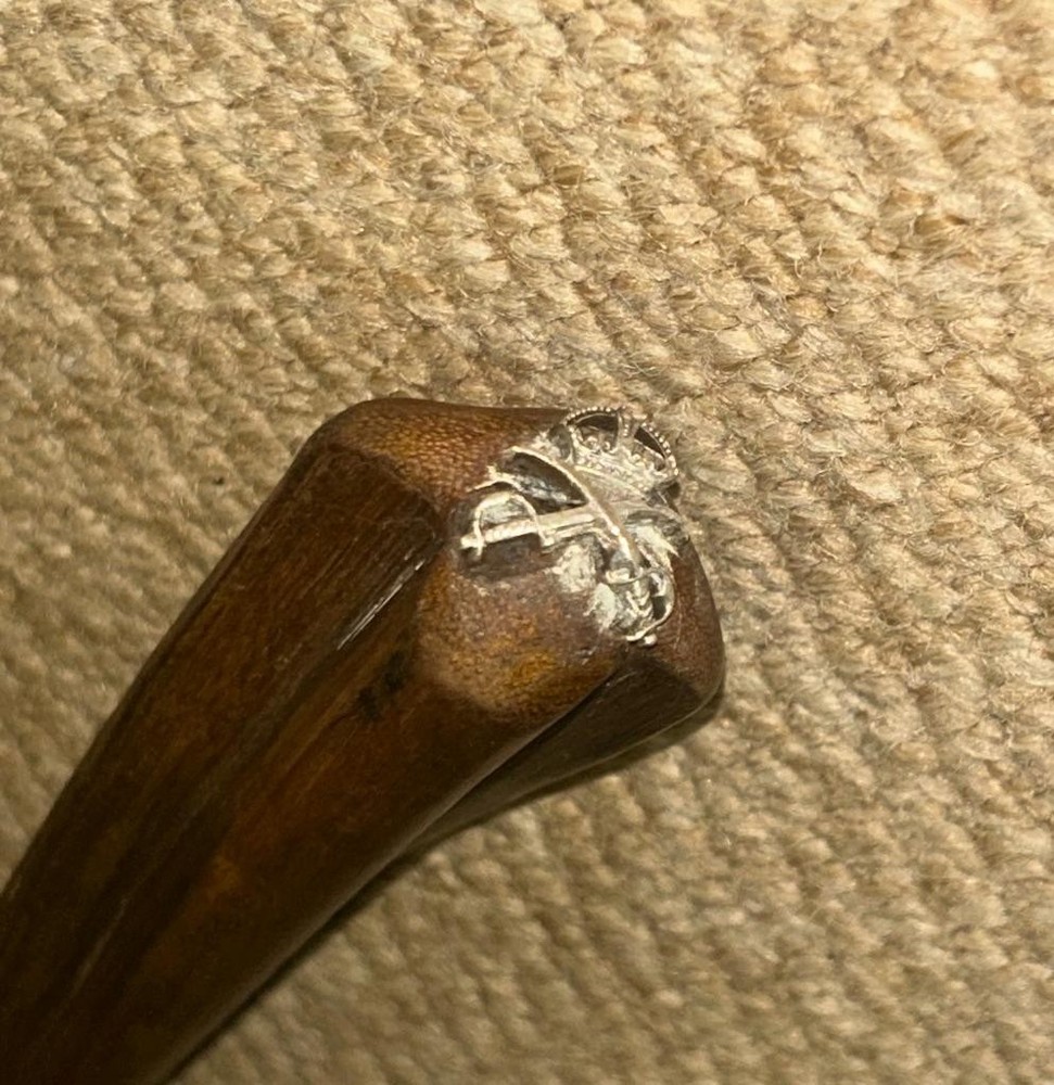 Vintage Military Twisted Vine Walking Stick - Royal Army Physical Training Corps