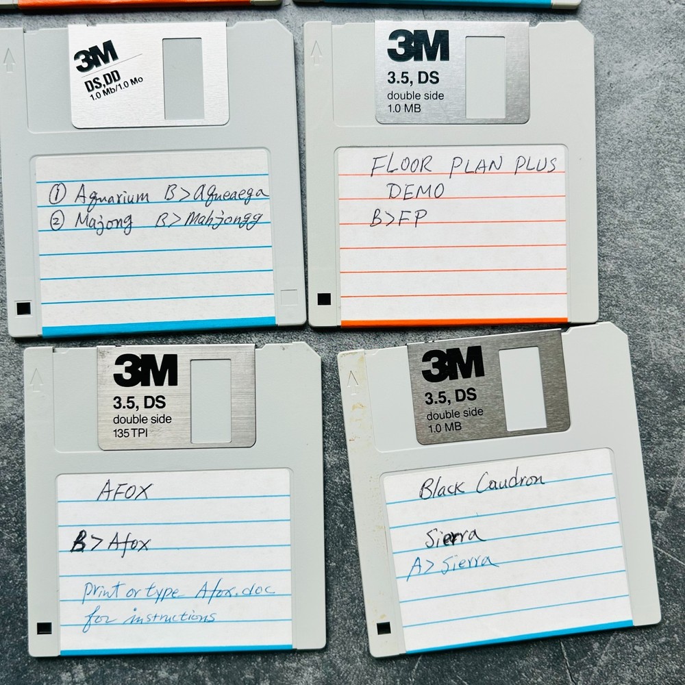 Floppy Disk 3M DS DD Diskettes Macintosh and IBM Compatible Computer Disc Set
