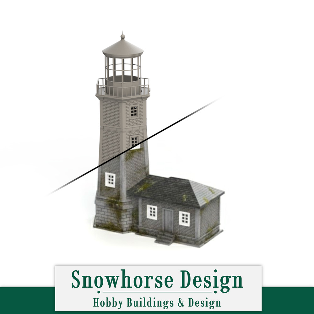 Brick Lighthouse (Unpainted) | Shoreline (HO Scale)