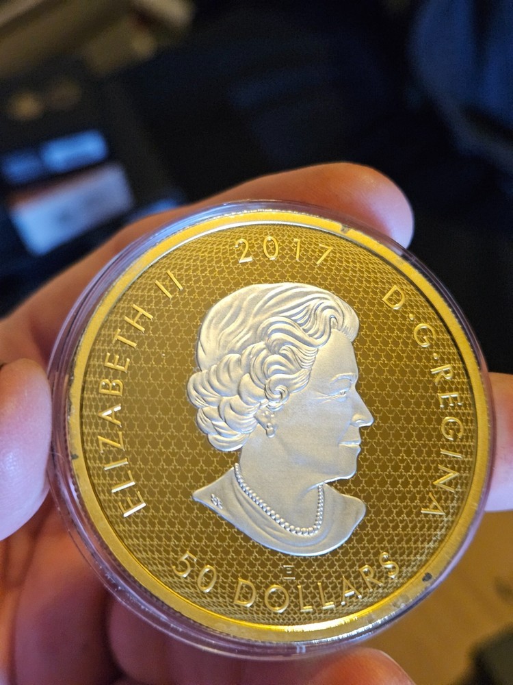 2017 $50 silver 3 oz whispering maple leaves .