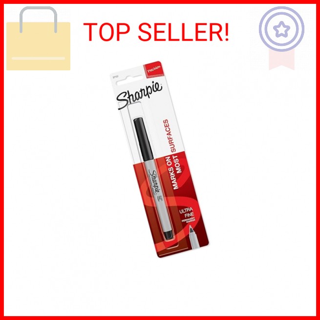 Sharpie Permanent Marker, Ultra Fine Point, Black, 1 Count
