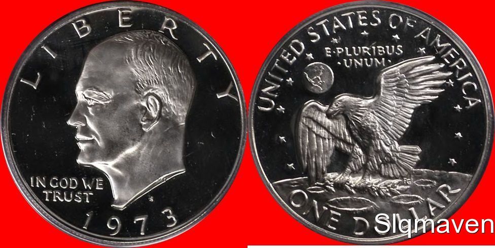 1973 S Clad Eisenhower Dollar Cameo Gem Proof
