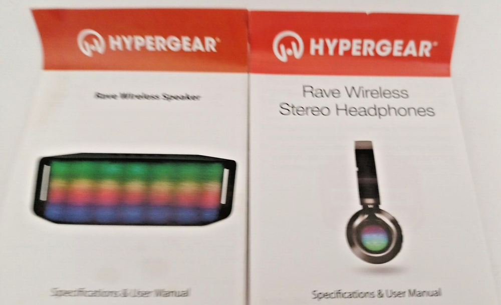 NEW HYPERGEAR RAVE BLUETOOTH SPEAKER & HEADPHONES MULTI-COLORED LIGHTSHOW