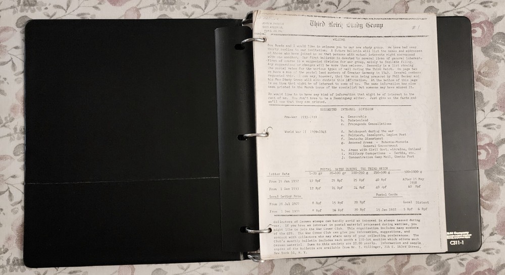 Vintage The Germany Philatelic Society Third Reich Study Group Stamp Collectors
