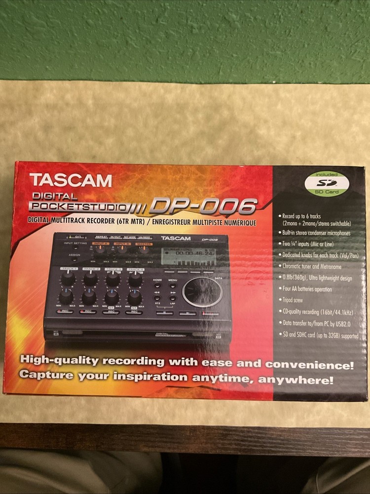 TASCAM DP-006 6 Track Digital Pocketstudio with SD Card