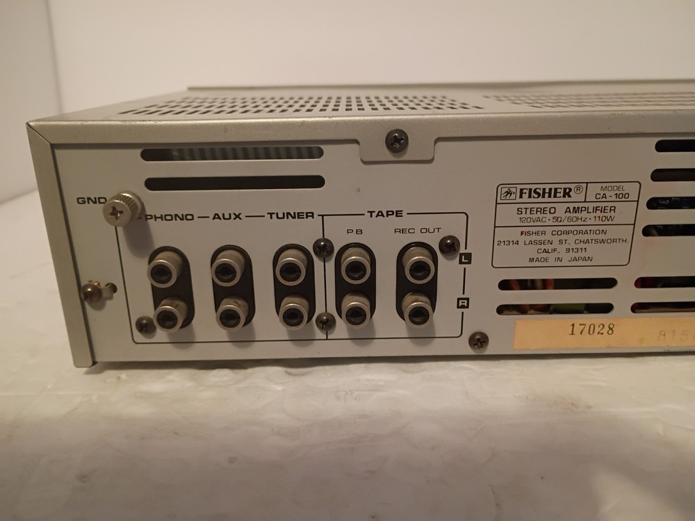 Fisher Studio Standard CA-100 Integrated Stereo Power Amplifier Tested Working