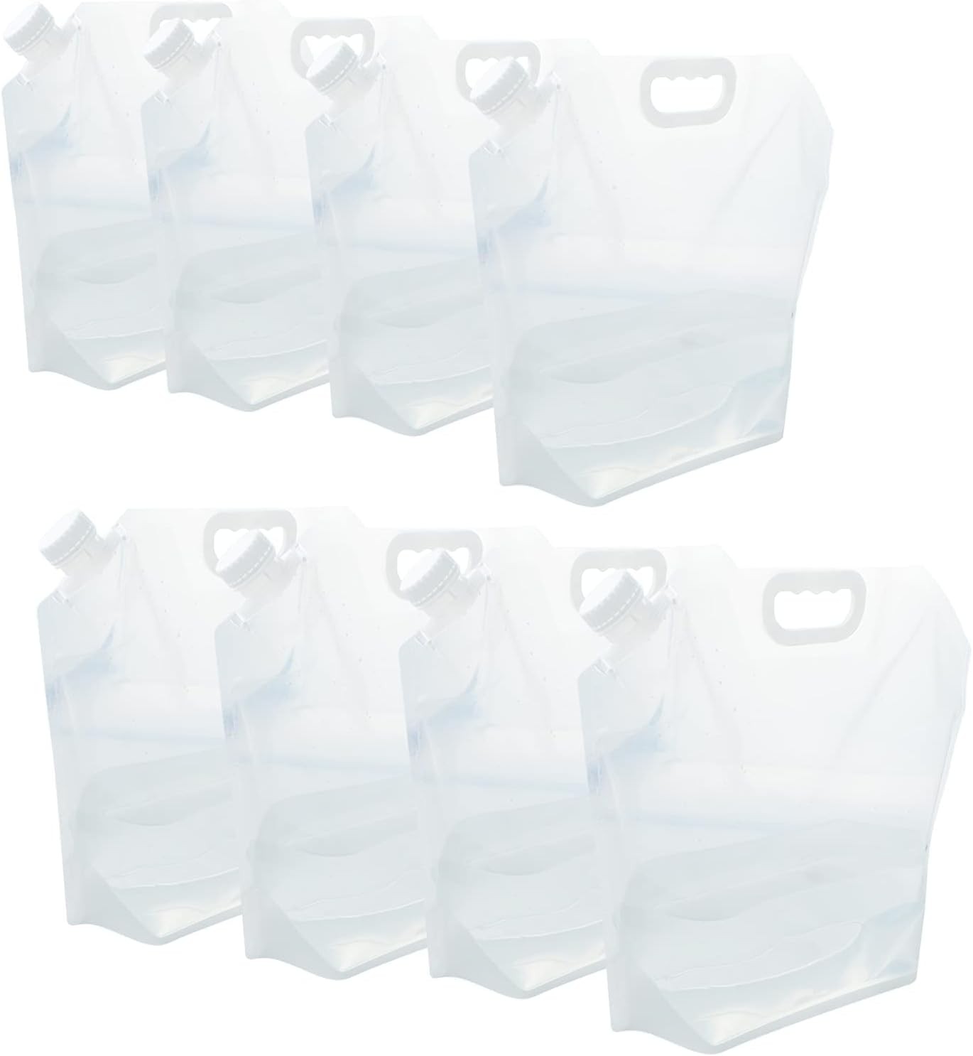 21 Gallons (8 pcs, 2.6 Gallons Each), Water Storage Containers, Foldable Water B