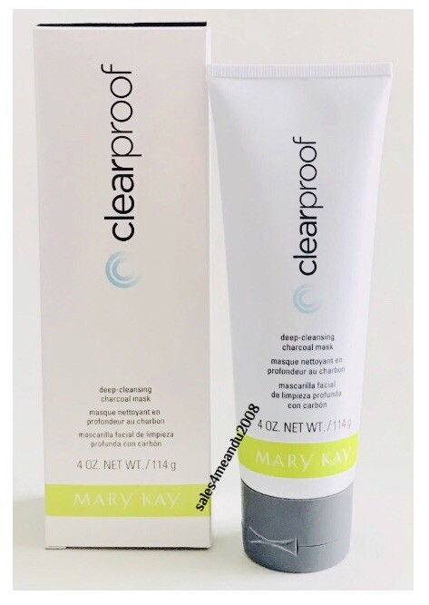 New In Box Mary Kay Clear Proof Deep Cleansing Charcoal Mask 4 oz Full Size