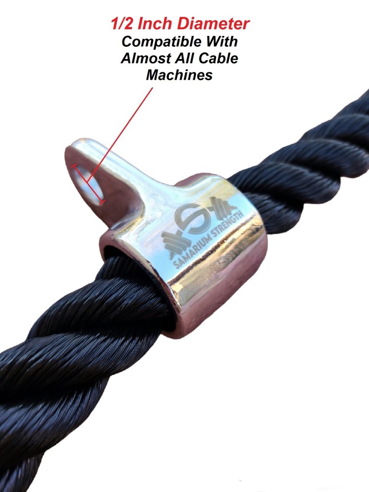 Tricep Rope Arm Push Up Pull Down Press Bar Gym Cable Attachment Exercise US