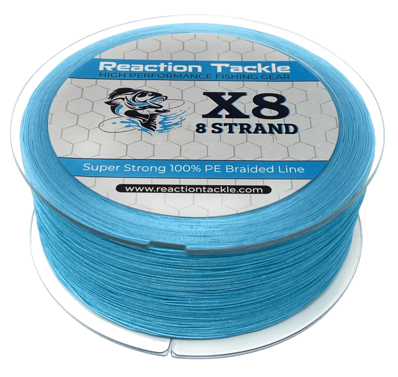 Reaction Tackle High Braided Fishing Line / Braid - Sea Blue 4 and 8 Strand
