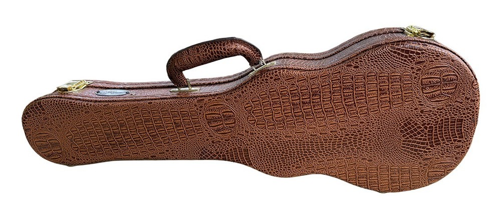 Vineyard Soprano Ukulele Hard Shell Case - Leather-like textured pattern