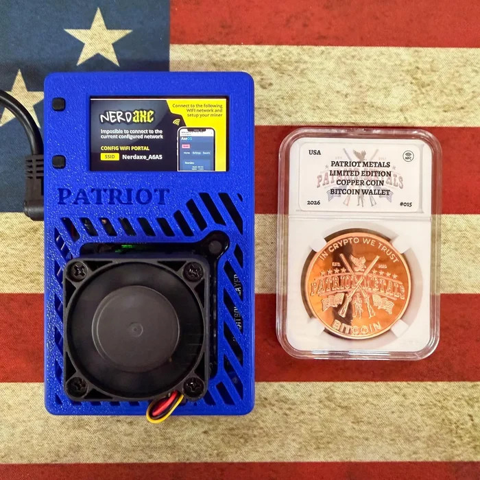 Patriot Crypto Bitcoin Miner Bundle - Nerdaxe + Copper Wallet
