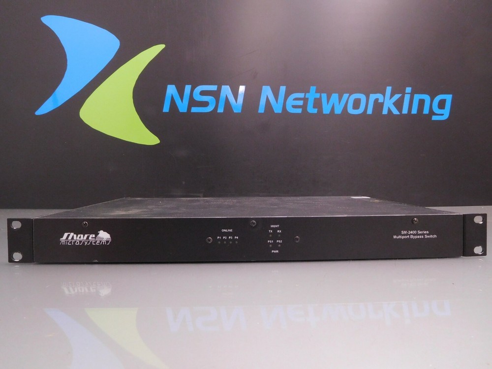 Shore Microsystems SM-2400 SM-2402 Multiport Bypass Switch w/ Rack Ears