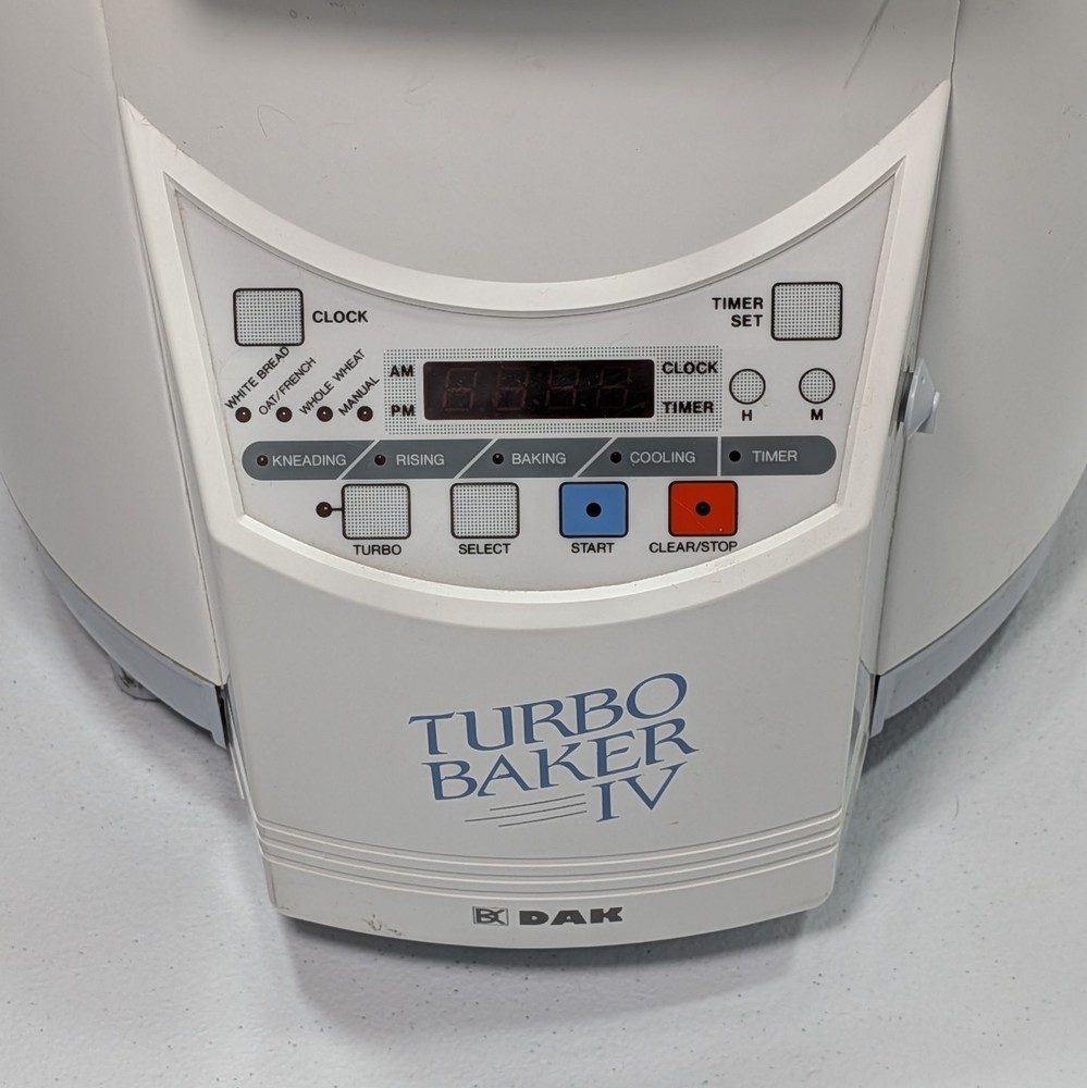 DAK Turbo Baker IV Dome Lid Bread Machine & Dough Maker Fab-2000 IV