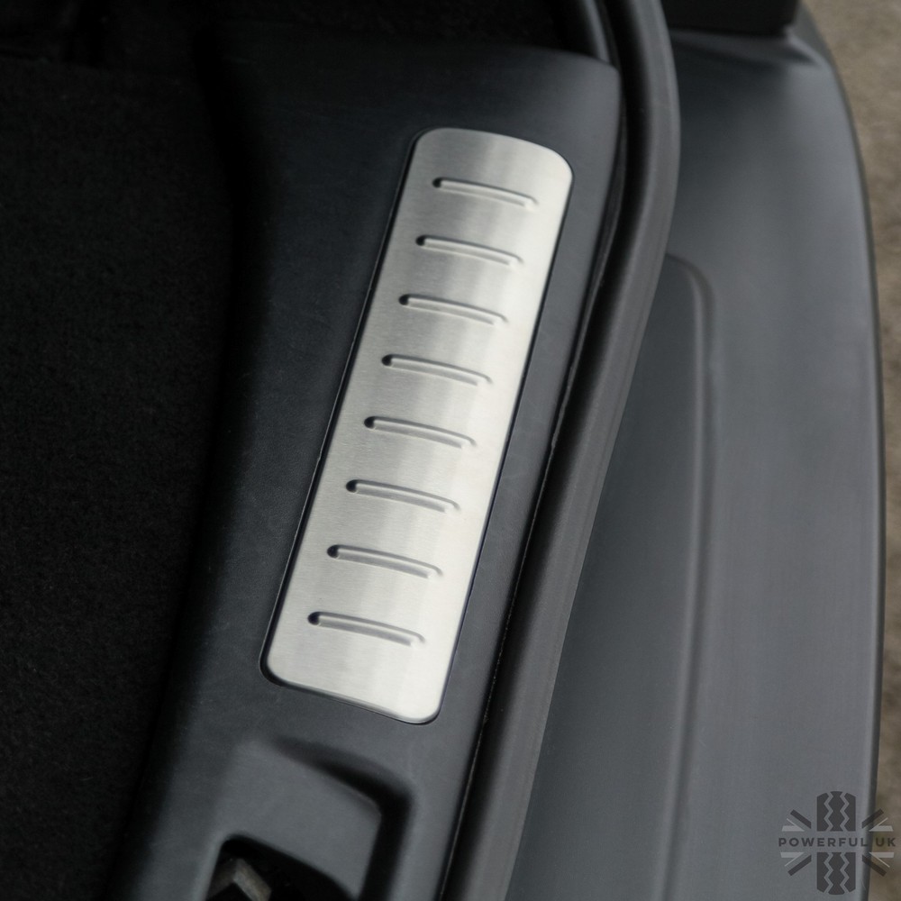 Scuff Plates for Evoque Boot Rear Loadspace Stainless Steel inserts Cargo trunk