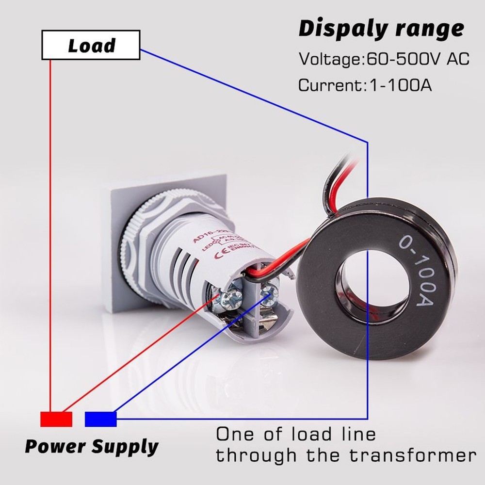 Indicator Measurement & Inspection Digital Voltmeter ABS Electrical Components