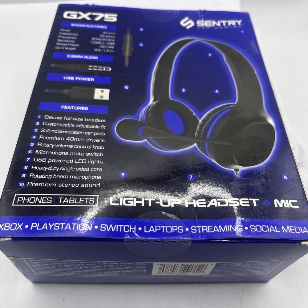 Sentry GX75 Headset New Sealed