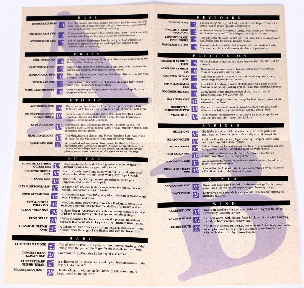 InVision Interactive Lightware 1 Stratus Sampler Akai Format Library Sampling CD