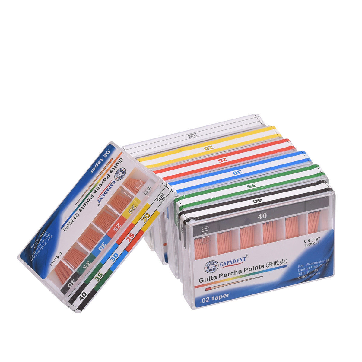 Dental Endo Root Canal Gutta Percha Points / Absorbent Paper Points Taper 0.02