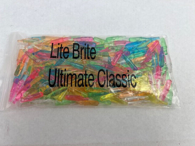 Lite Brite Replacement Instructions + Lite Pegs + 6 Overlay Sheets Parts Only
