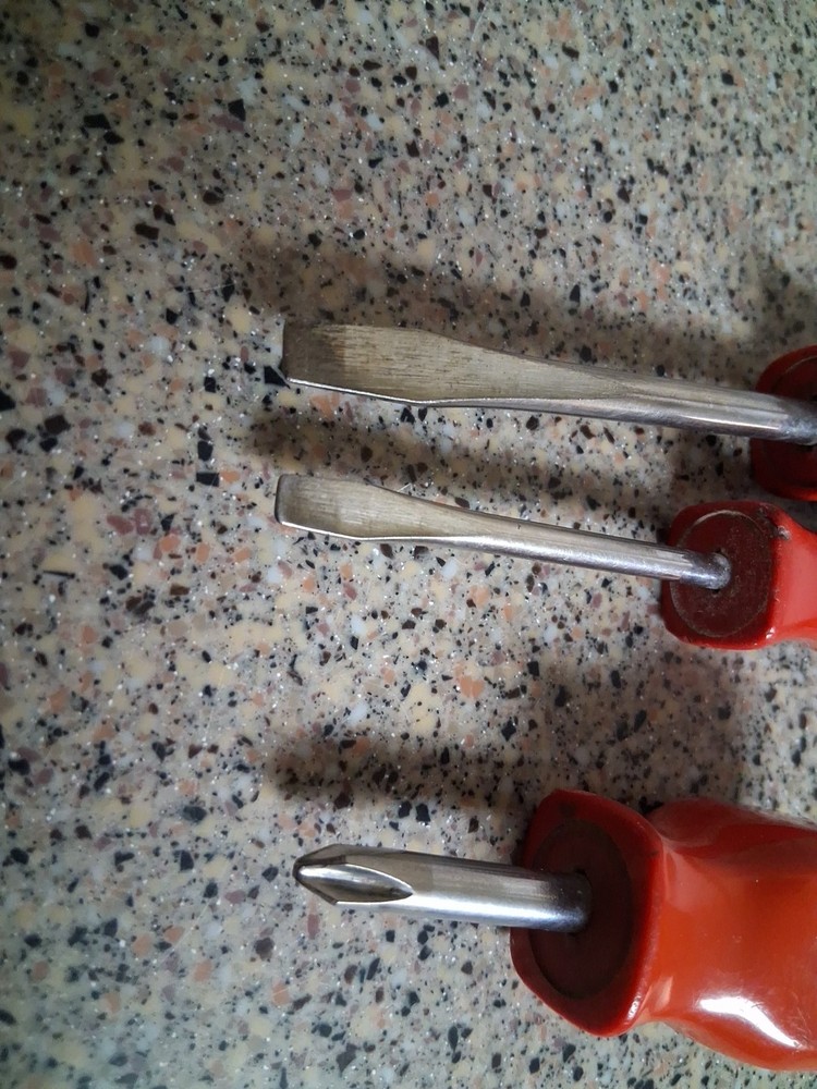 Mac Tools P212XA #2 Stubby Phillips, 2 Flat Head Screwdriver Red Handle