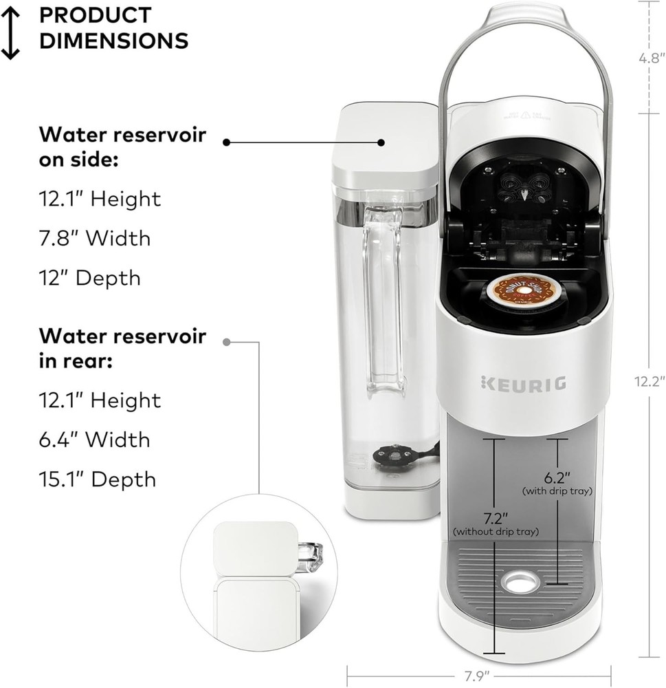 K-Supreme Single Serve K-Cup Pod Coffee Maker, MultiStream Technology, 4 Brew...