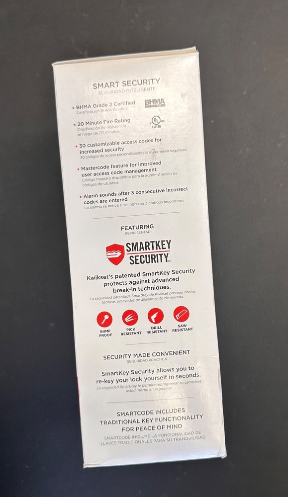 Kwikset SMARTCODE 913 Touchpad Electronic Deadbolt Iron Black Keyless Modern