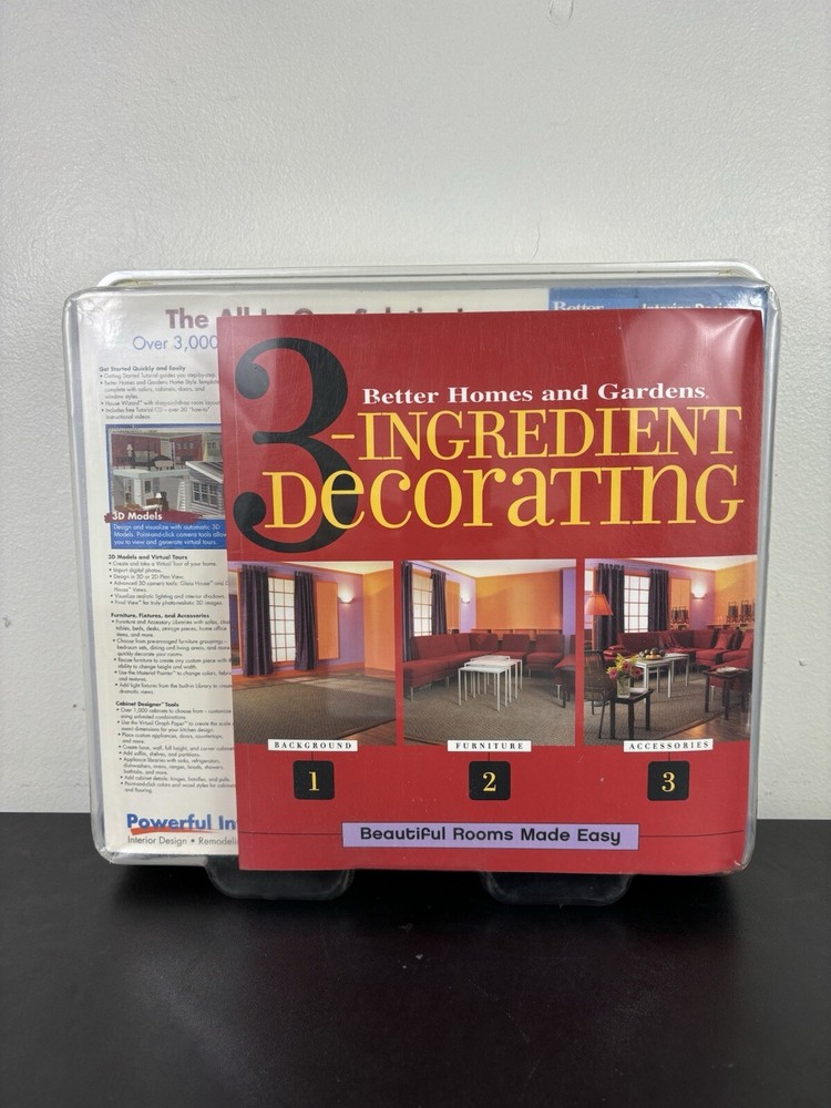 Better Homes and Gardens Interior Designer Software Bundle - Factory Sealed