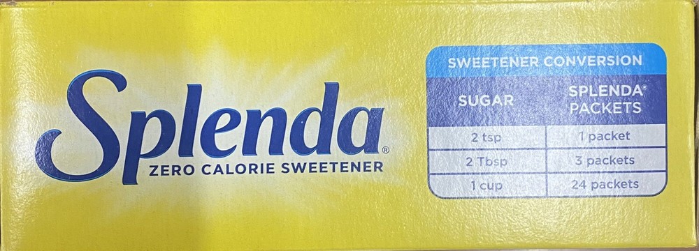 SPLENDA Zero Calorie Sweetener 200 Count Packets 7 oz Box