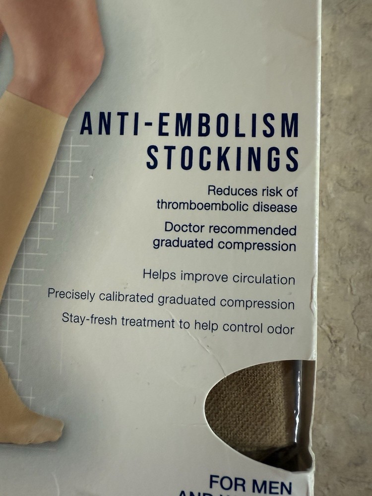 Truform Large Anti-Embolism Below Knee Compression Socks