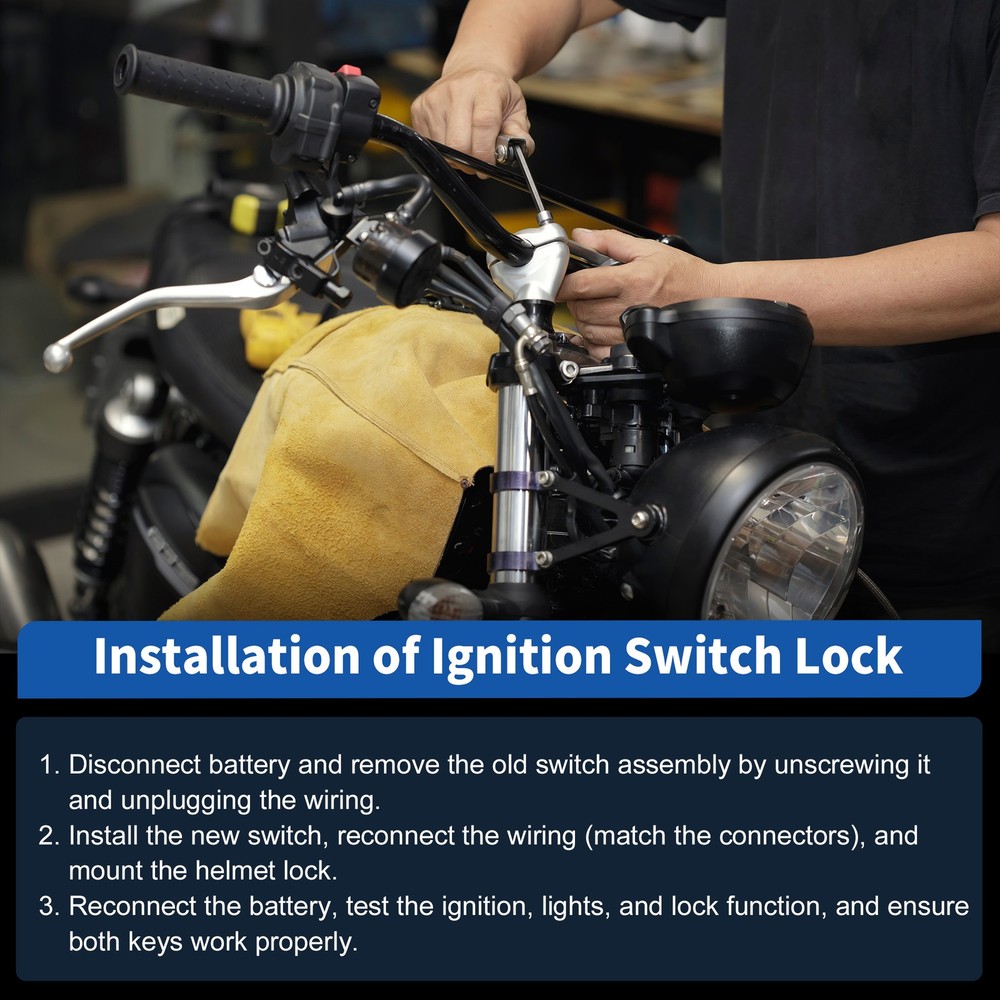 Motorcycle Ignition Key Switch Set for Hawk 250 for TBR7 Ignition Switch Lock