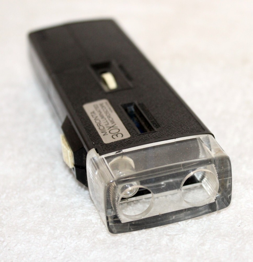 Vintage Micronta 30X Illuminated Microscope ~ **WORKING**